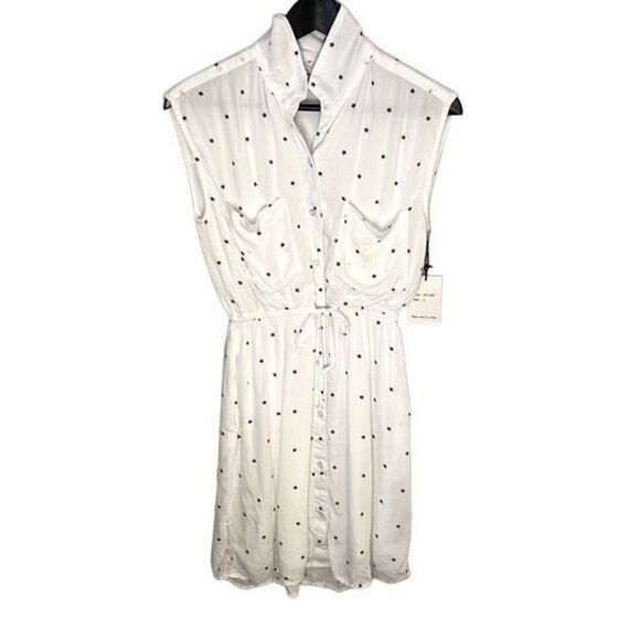 Japna White Polka Dot Mini Dress - Picture 1 of 9